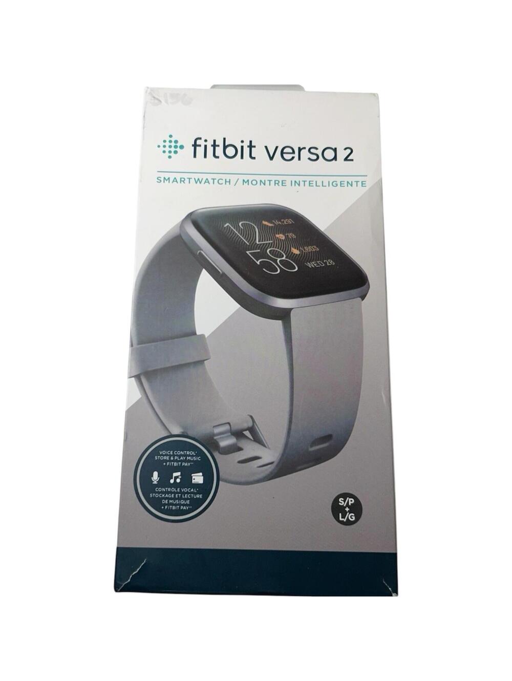 Fitbit Versa 2 Wristband Activity Tracker Grey (FB507BKBK) - Tested / Working